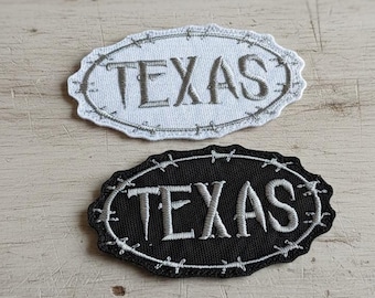 Texas Embroidered Patch – Iron-On  Fabric Badge for Jackets, Bags & Clothes – Custom Texas State Design