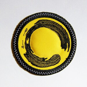 Buddhist Imperfect Circle Patch Iron On Embroidered Buddhist Patch Fabric Eternal Imperfect Circle Patch by BalkisBoutique!