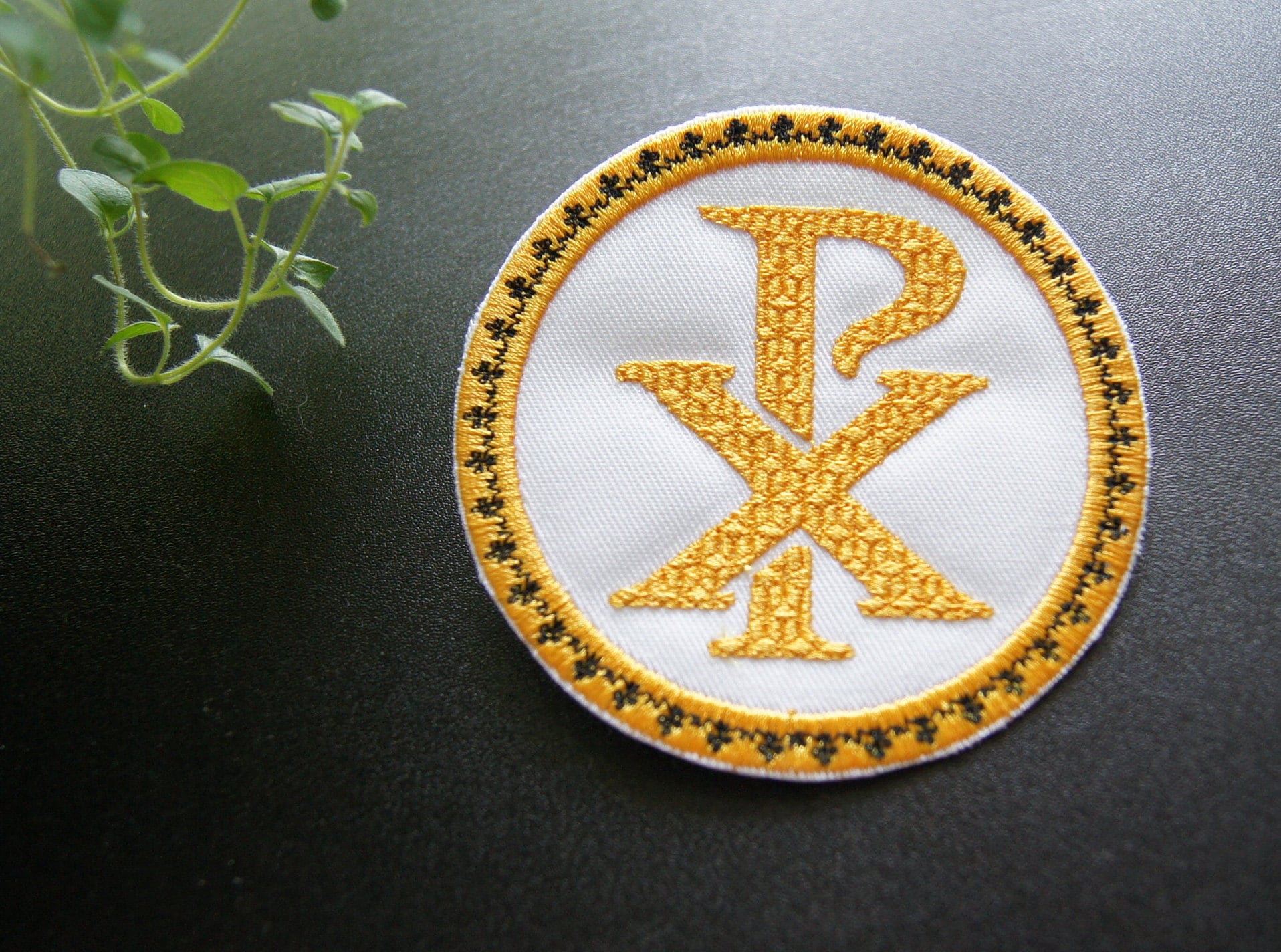 Chi-rho Embroidered Patch: Christian Crusader Crest Iron-on - Etsy