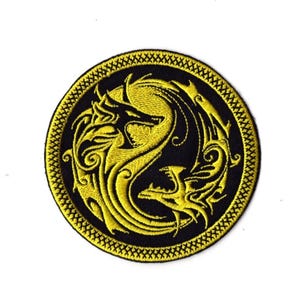 Patch Yin Yang Dragon brodé fer sur Patch Yin Yang Dragons d&#39;arts martiaux