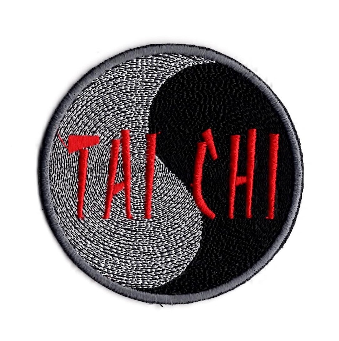 Tai Chi Patch Embroidered Iron On Yin Yang Yoga Patch Fabric Work Out Patch GI Embroidered Patch by BalkisBoutique!