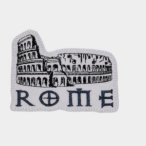 Rome Italy iron on embroidered fabric patch