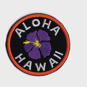 Aloha Hawaii gestickte Lei Blume Reise Souvenir Aufnäher