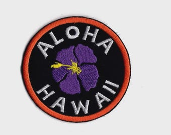 Aloha Hawaii Embroidered Lei Flower Travel Souvenir Iron on  Patch