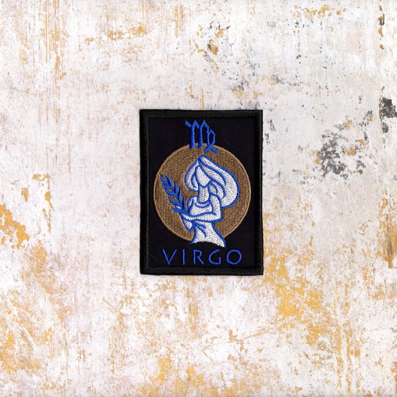 Virgo Zodiac Patch Virgo Zodiac Symbol Crest Iron to Sew on Badge as Pictured AP 67