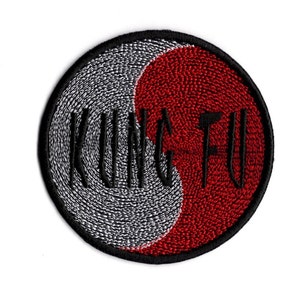 Kung Fu Martial Arts Patch  Embroidered Iron On Fabric Patch Yin Yang Symbol Patch