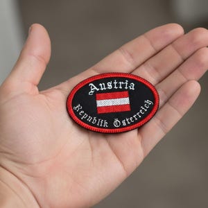 Austria Travel Patch – Embroidered Flag Souvenir image 3