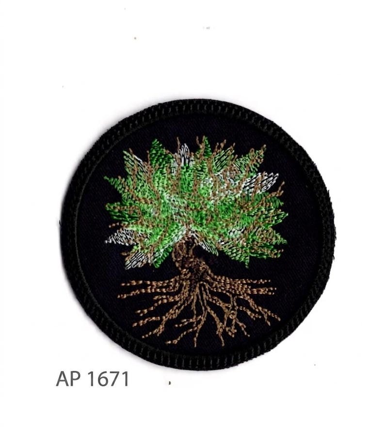 Tree Punk Patch Ancient Tree Patch - Choose Your Style, Embroidered Nature Aesthetic ...