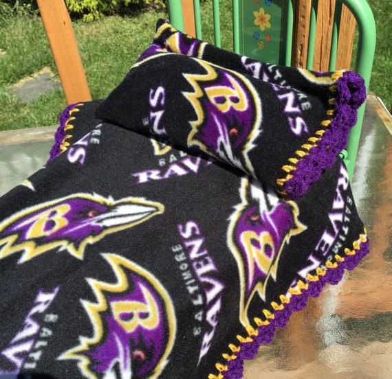 Baltimore Ravens Fleece Blanket With Matching Pillow Fits Etsy