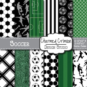 Sport-Digital-Hintergrund, Fußball digitales Papier, schwarze digitales Papier, Fußball digitales Papier, digitale Muster Fußball