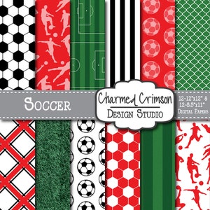 Sport Fußball digitales Papier, rot digitales Papier, Fußball digitales Papier, digitale Muster, digitale Hintergrund, Fußball