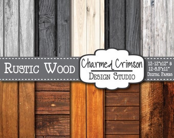 White Wood Background, Wood Digital Paper, Wood Texture, Distressed Wood, Brown Rustic Wood, Wedding Digital Paper