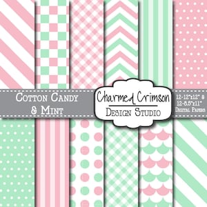 Mint Digital Paper, Pink Digital Paper, Digital Green, Green Paper, Pink Digital Paper, Mint Green Digital Paper Chevron Stripe