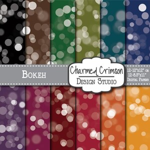 Green Digital Paper, Bokeh Digital Paper, Purple Digital Pattern, Red Digital Paper, Black Digital Paper