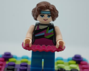 Girl dancer from the 80's outfit Handmade from Lego and Mega Bloks and other blocks