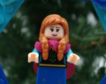 Anna from Frozen Christmas or Holiday Ornament Handmade from Lego and Mega Bloks and other blocks