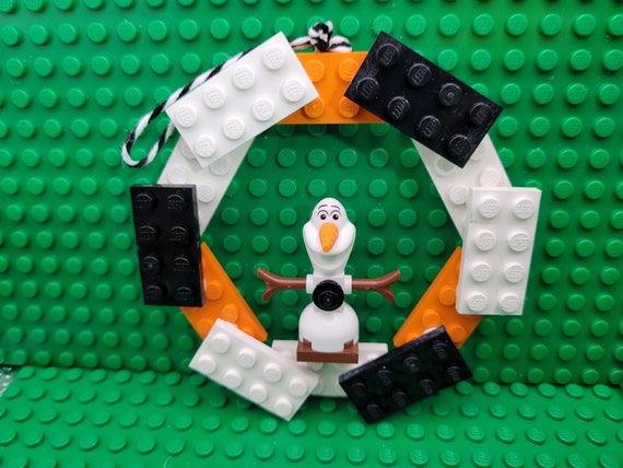 Olaf From Frozen Snowman Christmas or Holiday Ornament Hand Built From Lego Mega Bloks and Other Blocks Etsy Canada