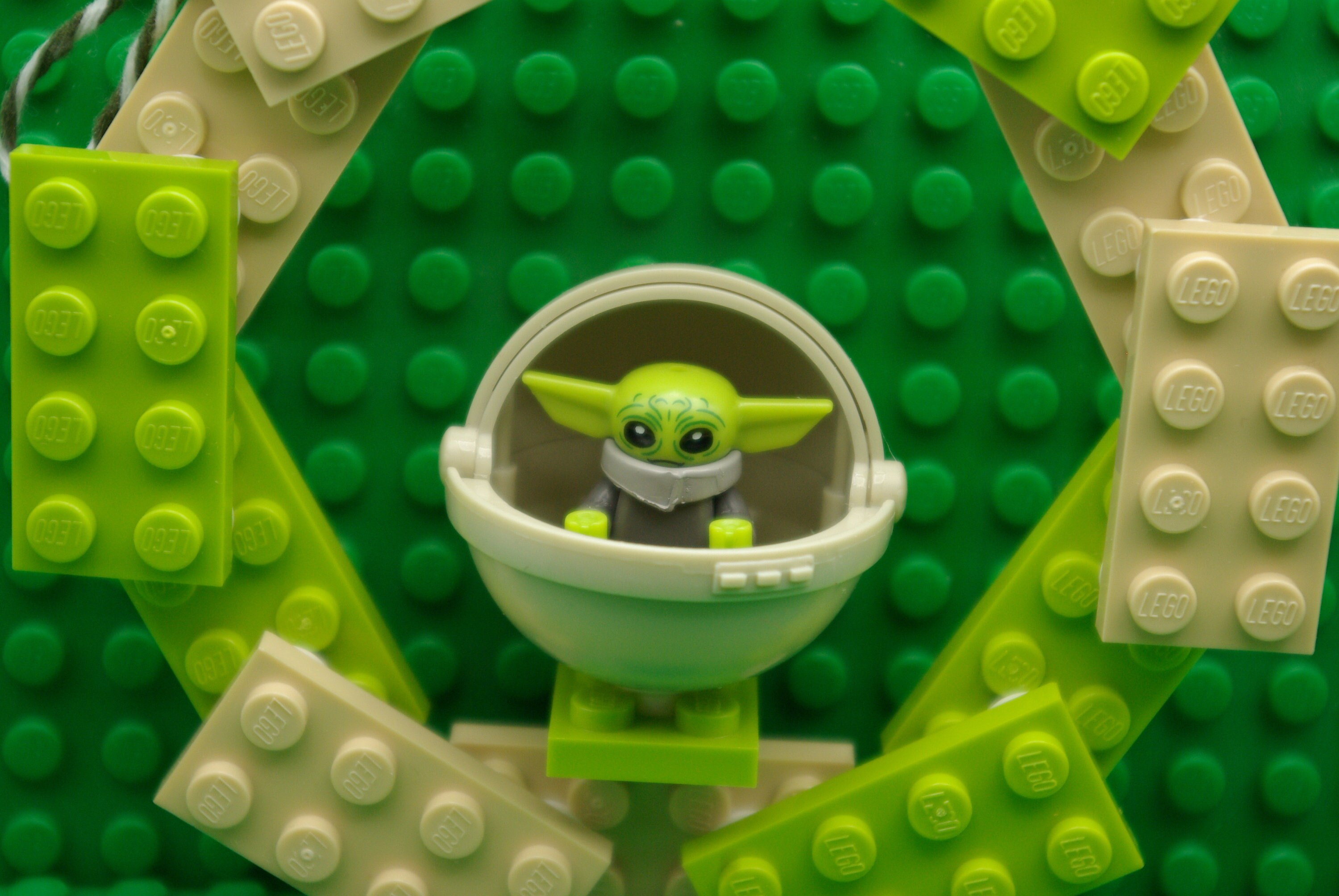 Star Wars Mandalorian Grogu in Hover Pod Christmas or Holiday Ornament Hand Built From Lego and Mega Bloks and Other Blocks Etsy