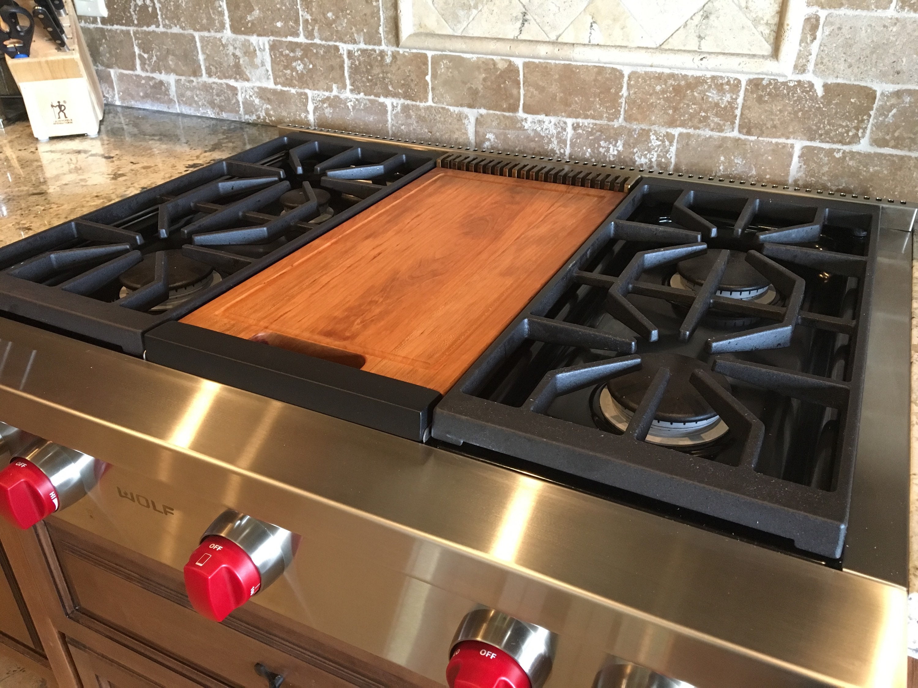 Walnut Single Griddle Custom Cutting Board Wolf Thermador Viking