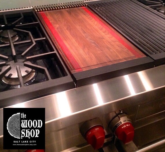 Walnut And Padauk Single Griddle Cutting Board Free Etsy