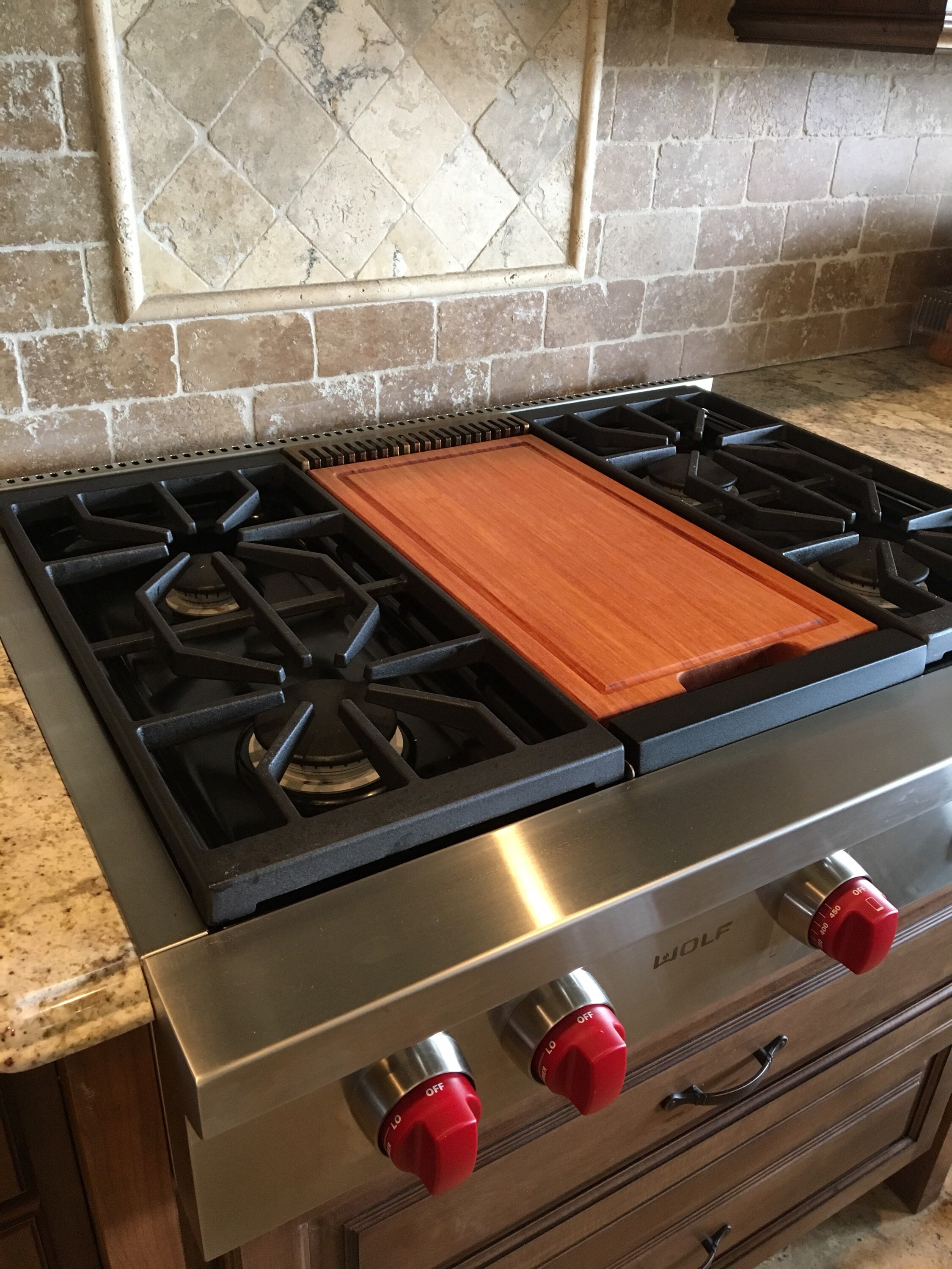 Mahogany Single Griddle Cutting Board Free Shipping Wolf Etsy