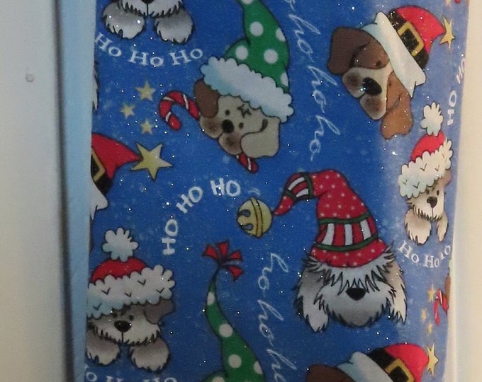 289# Plastic Grocery Bag Holder Dogs Christmas Holiday Plastic Bag Holder