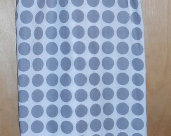 404# Plastic Grocery Bag Holder Grey Dots   plastic bag holder