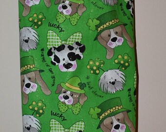 291# Plastic Grocery Bag Holder St. Patrick's Day Dogs Plastic Bag Holder