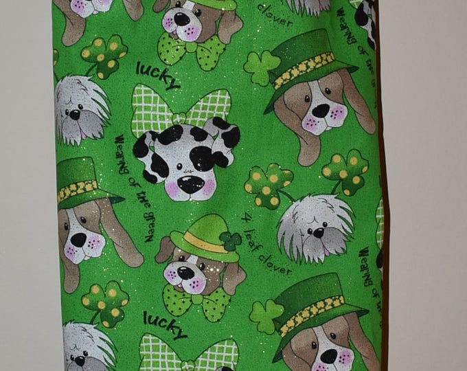 291# Plastic Grocery Bag Holder St. Patrick's Day Dogs Plastic Bag Holder