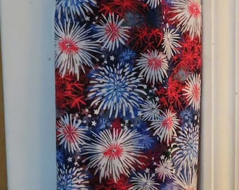 68# Plastic Grocery Bag Holder  Americana USA Fireworks Plastic Bag Holder