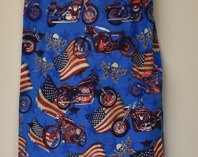 Flags 71# Motorcycles USA Plastic Grocery Bag Holder Motorcycles Americana Patriotic Plastic Bag Holder