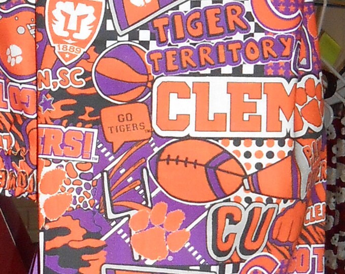 451# Clemson University Tigers Plastic Grocery Bag Holder  Football plastic bag holder