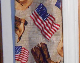 369# Plastic Grocery Bag Holder Americana USA Flag Plastic Bag Holder
