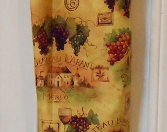 264# Plastic Grocery Bag Holder Wine and Grapes  plastic bag holder