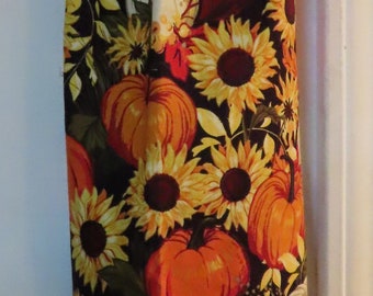 337# Plastic Grocery Bag Holder Fall Leaves  and Pumpkins  Plastic Bag Holder