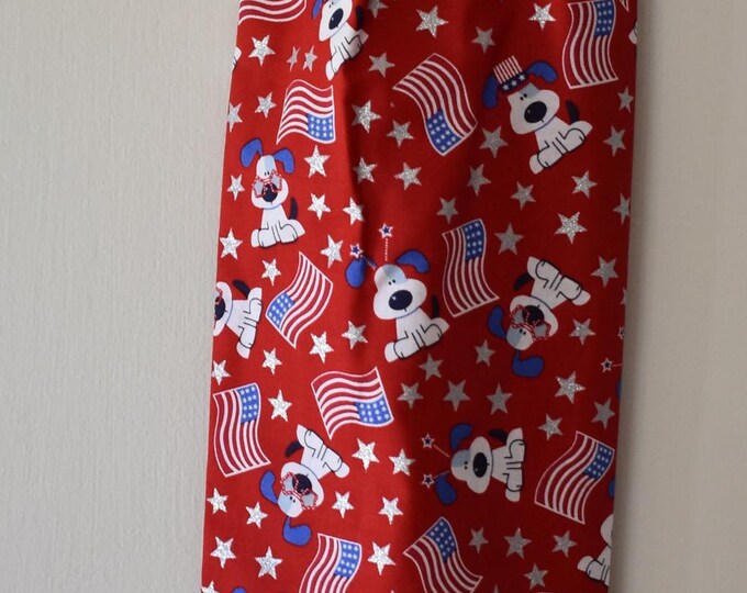 Dogs 259# Patriotic Plastic Grocery Bag Holder Americana Plastic Bag Holder
