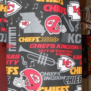 458# Plastic Grocery Bag Holder Kansas City Chiefs NFL Football plastic bag holder