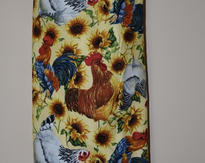 Roosters 60#  Sunflowers Plastic Grocery Bag Holder Fall Anmials Floral Plastic Bag Holder