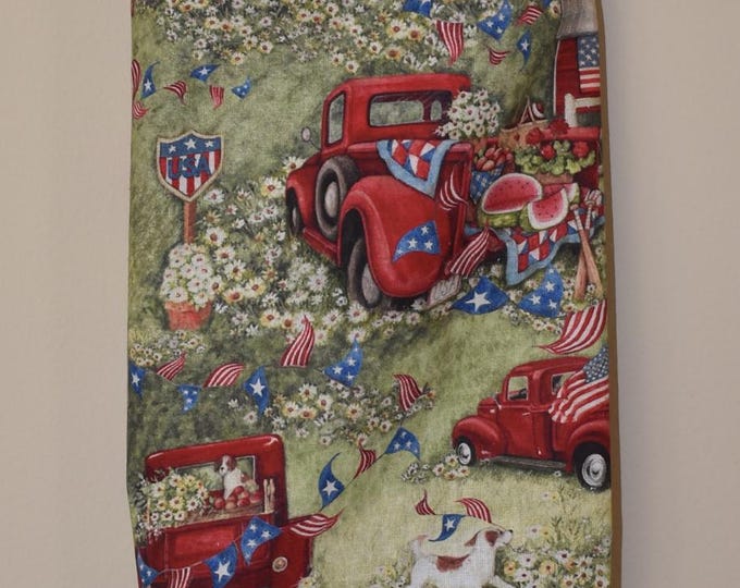 Farm 218#  Vintage Trucks Patriotic Plastic Grocery Bag Holder Watermelon Plastic Bag Holder