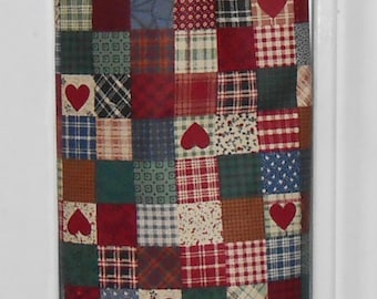 368# Plastic Grocery Bag Holder  Americana USA Hearts Plastic Bag Holder