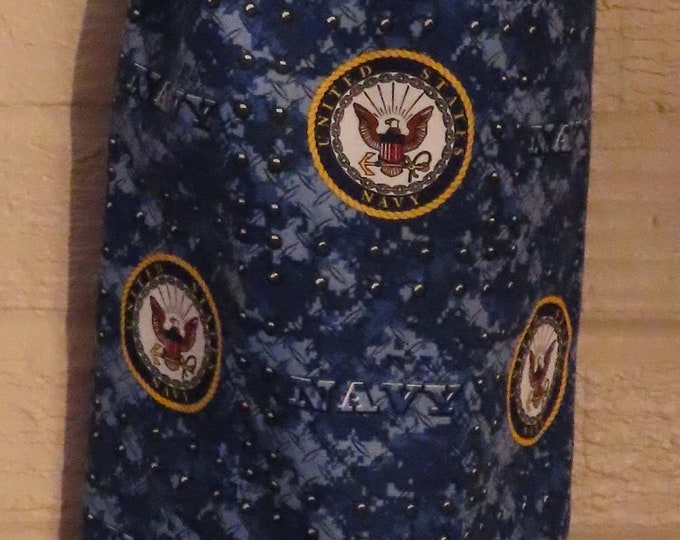 115# Plastic Grocery Bag Holder Navy Handmade plastic bag holder