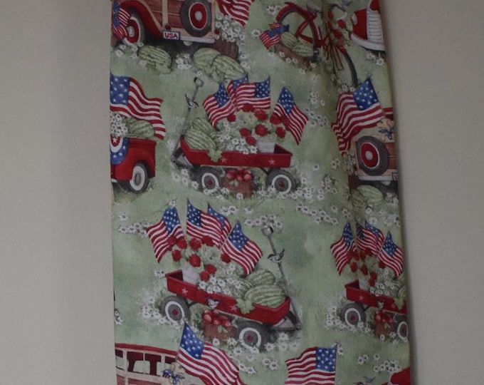 Farm 208# Classic Cars  Patriotic Plastic Grocery Bag Holder Vintage AmericanaPlastic Bag Holder