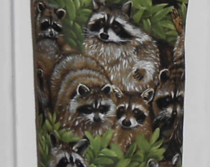 229# Plastic Grocery Bag Holder  Raccoons  Animals plastic bag holder