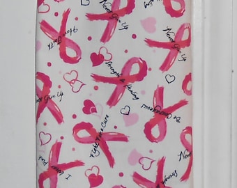 342# Plastic Grocery Bag Holder Pink Ribbon Breast Cancer Support Plastic Bag Holder