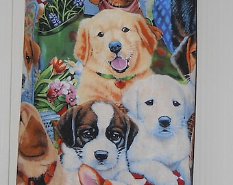 442# Plastic Grocery Bag Holder Puppies Dogs Plastic Bag Holder