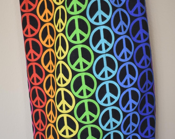 Peace 74# Signs Retro Rainbow Plastic Grocery Bag Holder Peace plastic bag holder