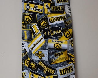 134# Iowa University Hawks Plastic Grocery Bag Holder Football plastic bag holder