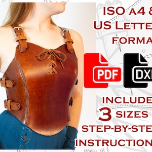 Leather Ladies Cuirass Pattern - 'Ariadne' LARP Armour - Three Sizes