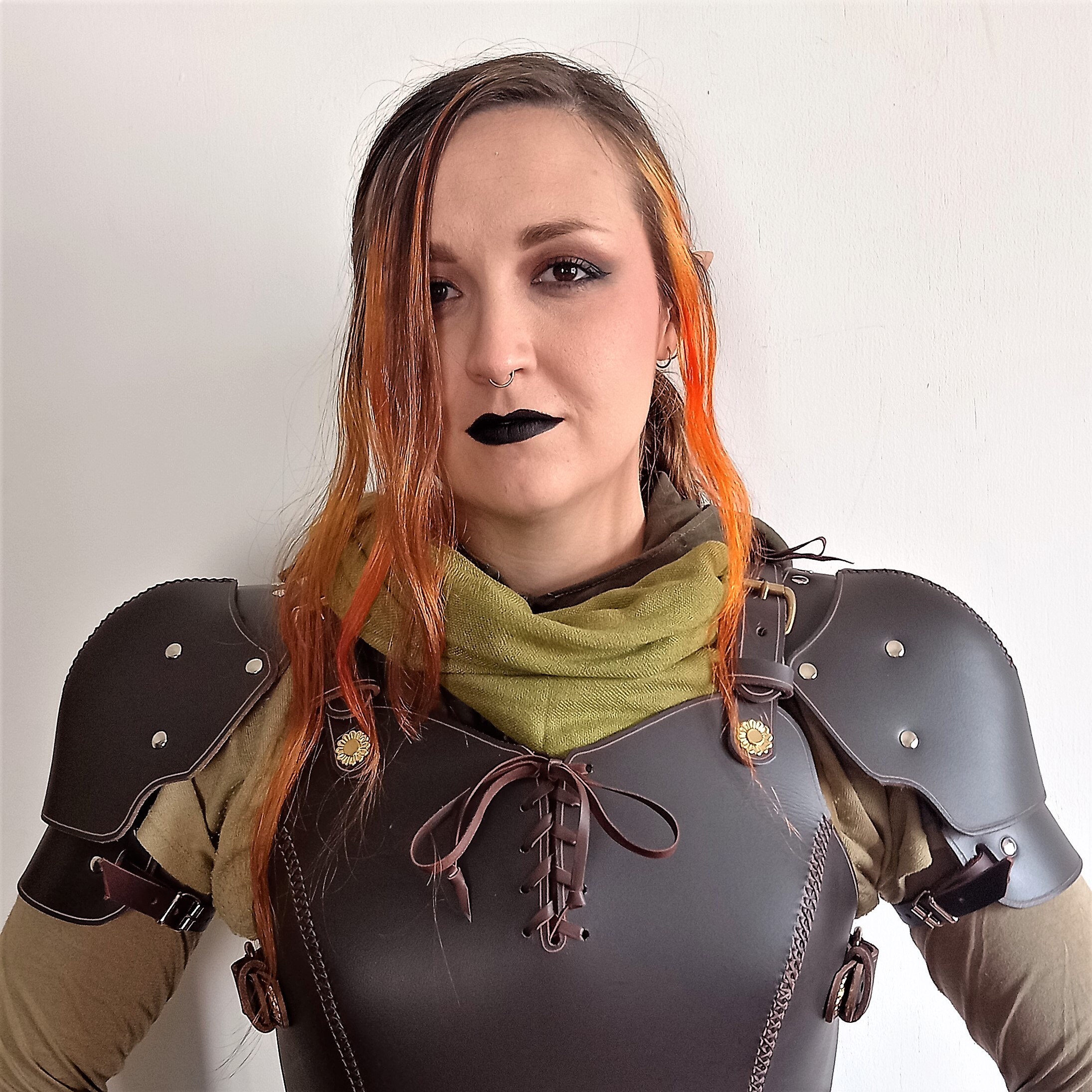 Spaulders/pauldrons Pattern 'hrolf' Leather LARP Etsy