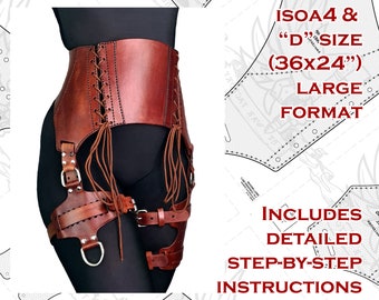 Leather 'Liv' Girdle/Arming Belt Pattern - With Instructions
